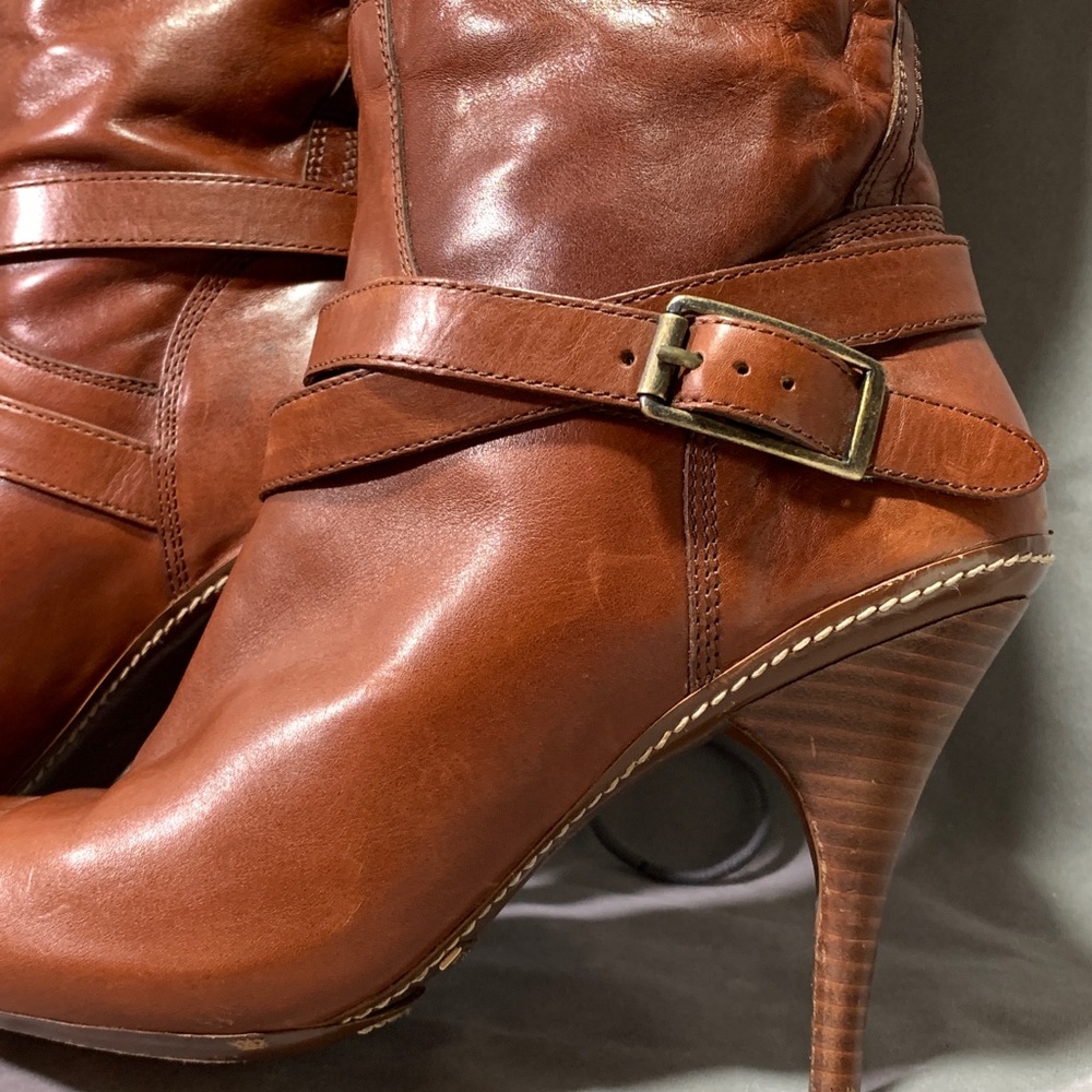Cole Haan/Nike British Tan Leather Tall Boots 9.5
